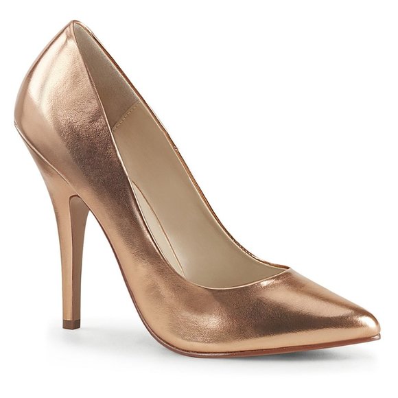 Pleaser Shoes Pleaser Seduce42 5 Heel Classic Pump Rose Gold Metallic Pu Poshmark